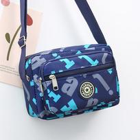 Women's Graffiti Crossbody Bag Multi-Pocket Nylon Shoulder Purse Casual Zippered Sling Bag for Daily & Travel Use