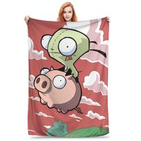 Invader Zim Gir Dib Robot Blankets Coral Fleece Plush All Season   Multifunction Super Warm Throw Blanket for Bed Car Rug Piece 75x90cm