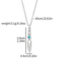 Game Valorant Necklace Jett Cosplay Unisex Blade Storm Knife Blue Crystal Pendant Choker Fashion Accessories Toy Gifts