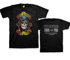Guns N' Roses Appetite for Destruction Tour 1988 Unisex Concert T- Shirt S