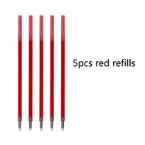5 In1 Erasable Gel Pen 0.7mm Black Blue Red Green Multi-Color Gel Pen 0.5mm Kawaii Pencil School Office Stationery (as the picture,Multi-Colored)