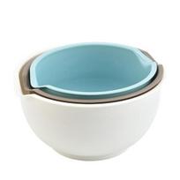 3Pcs Salad Bowl Food-grade Save Space High Capacity Drainage Nozzle Fall Protection Creative Colourful Fruit Tray Mixing Bowl Kitchen Supply 3pcs