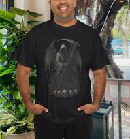 Grim Reaper Skeleton Goth Gothic Horror Skull Alt Aesthetic T- Shirt S