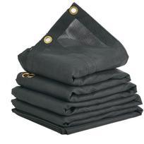 Truck Tarpaulin 1.8 x 4.3 m PVC Coated Black Heavy Duty Cover , Reinforced Double Needle Fabric Suitable for Manual or Electric Dump Truck System