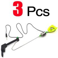 MNFT 3PCS*Chain Indicator Bait Alarm Illuminated Carp Fishing Swingers with 2.5mm Plug