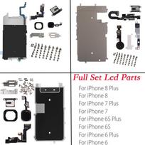 Pilnas rinkinys LCD dalių, skirtų iPhone 6 6P 6S 7 7P 8 Plus, priekinė kamera, pagrindinio mygtuko šarnyras, ekranas, metalinis laikiklis, su visais varžtais For iPhone 6 gray