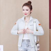Women's Stand-up Jacket Outdoor Sports Thin Jacket Sunscreen Letter Print Casual Jacket XS balta