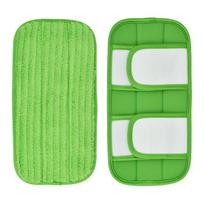 2Pcs Flat Mop Microfiber Pad Wet Dry Dual Use Reusable Super