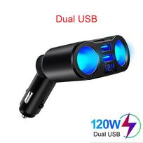 Automobilio įkroviklio lizdas Bluetooth FM siųstuvas PD QC3.0 Greitas įkroviklis Dvigubas USB 4.8A Skaitmeninis ekranas Maitinimo adapteris su įtampos indikatoriumi Dual USB Without BT