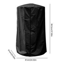 Outdoor Heater Covers Waterproof Patio Heater Shield Water-Resistant 420D Oxford Full Protection Vertical UV Rsistant Shield For juoda