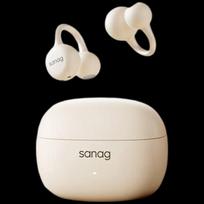 SANAG Z37 Ear-Clip Bone Conduction Bluetooth Headset ryžiai baltos spalvos