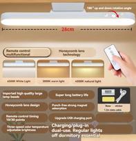 Table Lamp Magnetic Hanging USB Plug in style Desk Lamp 3 Color Reading Light Dimmable Cabinet Closet Wardrobe Night Light