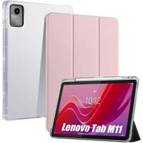 Coque pour Lenovo Tab M11 2024, Protection Hybride Antichoc Renforcé avec Porte-Stylet - Rose rožinė