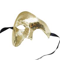 Disco Mirrored Half Face Mask Masquerades Ball Face Cover Halloween Party Adults Music Outfits Accessories sidabras