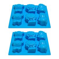 Pack of 2 Lions Hippo Bear Shape Baking Molds 6 Cavity Food Safe Silicone Tray For Chocolate Jellies Making Easy Releases 1