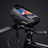 1L Bike Phone Holder Waterproof Sun Visor Bike Frame Bag Support Touch Screen Bicycle Upper Tube Bag for Smart Phones 4.7-6.8in China Mainland