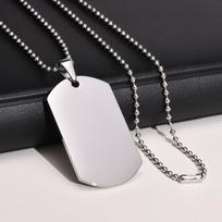 Personalized Dog Tag Necklaces for Men,Engraved Military Dog Tags Customize with Your Words,Valentine’s Birthday Father Gift (as the picture,No Custom)