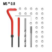 Metrinio sriegio remonto įdėklo rinkinys M5 M6 M8 M10 M12 M14 Helicoil Car Pro ritės įrankis M5-0.8