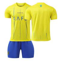 Al Nassr jersey 2324 home team uniform men's and women's set, football jersey, fan edition, football short-sleeve size 16# weight (under 12.5kg )