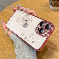 Plating Diamond Dandelion Cover For For Iphone 14 12 11 13 1 16 Pro Max X Xs Max Xr 7 8 Plus SE2 Transparent Soft Cover For iPhone 14 Pro