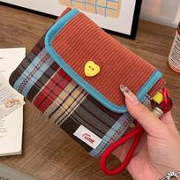 Data Cables Organizer Sanitary Pads Bag Large Capacity Contrast Color Cosmetic Bag Multipurpose Napkin Pouch Storage Bag raudona