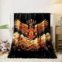 Golden phoenix wings, ornate patterns, and a crest on a mystical backdrop. for all seasons blanket lunch break throw gift 80cm x 120cm