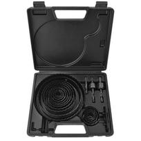 Gunpla High Carbon Steel Hole Saw Set, 21pcs, Wood Cutting, Heavy Duty, Durable, for Electrical Work, Plumbing, DIY Projects 21-Pack juoda