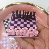 1/12 Scale International Chess Chessboard International Chess Set  Photography Props style C
