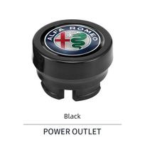 Car Cigarette Lighter Dust Proof Protect Cover Lighter Button For Alfa Romeo 156 159 147 4C 8C 166 Giulia Giulietta Mito Stelvio juoda