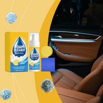Foam Cleaner Car Interior Cleaning Kit 100ml Multi-Effect Cleaner with Sponge and Cleaning Cloth Suitable for Various Surfaces One Size
