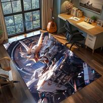 Gundam Anime Mecha Robot Rug Carpet Large Area Rug Non Slip Washable Floor Mat Gamer Room Bedroom Home Decor 60x90cm