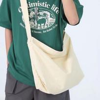 Autumn New Seas Japanese Style Crossbody Messenger Bag Canvas Bag Thickened Sturdy Men's Retro smėlis