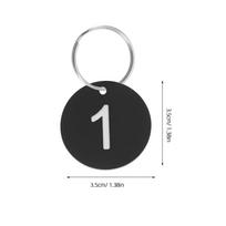 100pcs Digital Labels Round Numbered Plastic Tags For Keys Luggage Cards Organization Keychain Identifiers Folder Labeling Tools juoda