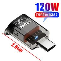 4-1PCS USB C To USB A Male To Female Phone Adapters 120W High-speed Data Transfer Converter for Samsung IPhone 16 15 IPad Tablet