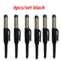 6Pcs/Set 45mm Tip Long Head Marker Pens, With A Pen Cap Woodworking Drilling Marking Pen Can Be Filled, For Deep Hole Marking