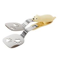 2-In-1 Stainless Steel Spatula Tongs Non-Slip Flipper And Food Turner for Pancake Fish Steak Kitchen Cooking Gadgets geltona