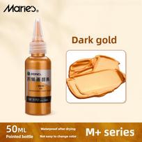 Marie's 25 Colors 50ml Metallic Acrylic Paint Pearlescent Rich Shiny Pigments with Bottle School Art Supplies Stationery