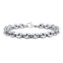 Vnox Antique Stainless Steel Mens Link Chain Bracelets, Bold Rolo Box Links Wristband, Simple Punk Jewelry Gift