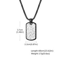 Vnox Mens Dog Tag Necklaces, Black Silver Color Stainless Steel US Military Dogtags Pendant, Punk Rock Jewelry Gift