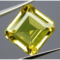 Natural Square Cut 13 Ct Ceylon Sri Lanka Yellow Sapphire CERTIFIED Gemstone 12.9 mm approx geltona