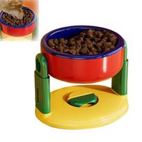 Adjustment Protect Cervical Spine Pet Bowls Liftable Suction Cup Pet Bowl 3 Level Height Non-Slip Elevated Dog Cat Food Bowls raudona
