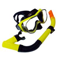 Underwater Scuba Anti Fog Face Diving Mask Snorkeling Respiratory Masks Safe Waterproof Swimming Equipment for Adult Youth geltona