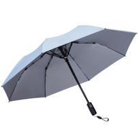 Umbrella with Fan USB Rechargeable UV Protection Umbrella Multi-Function Long Handle Umbrella for Daily Rain Protection dangaus mėlyna spalva
