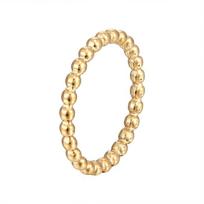Japan and Korea Fashion Jewelry Small Beads Water Corrugated Titanium Steel Ring Doudou Ring Couple Glossy Ring 2mm Ring Personality 5
