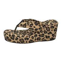 2024 New Summer Herringbone Slippers Women's Wedge Heel Pinch Toe High Heel Outwear High Rise Sandals 35 leopardo rašto spalva