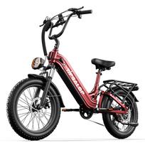 TIFGALOP XC20 Lauko važiavimo elektrinis dviratis 48V20AH baterija 500W variklis 20 colių plačios padangos Visureigis elektrinis dviratis Miesto susisiekimo elektrinis dviratis raudona
