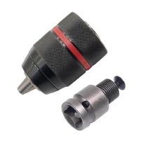 Drill Chuck Quick Change Adapter SDS-Plus Shank 1/4  Hex Square-Fit Rotary-Drill 1