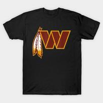 Men Black Print T-shirt Feather-Washington-Commanders - Sultan Desain #58 No-Cut Transfer Paper Print Cotton Tshirt M juoda