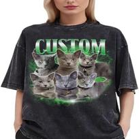 PrintPrime Personalized Photo Rap Tee, 90s Vintage Graphic Shirt, Custom Retro Hiphop S juoda