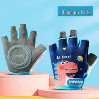 Children's Dinosaur Park Half-Finger Cycling & Skating Gloves